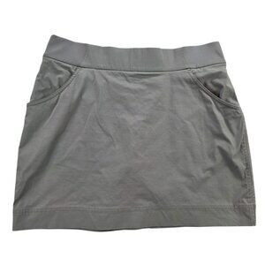 Columbia Women's Outdoor Hiking Skort Skirt w Shorts Grey Lightweight Wicking Lg